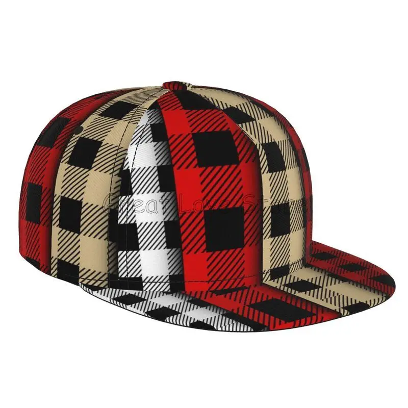 Set Lumberjack Buffalo Plaid Erwachsene Herren Baseball Cap Hip Hop Trucker Cap Snapback Caps Dad Hat Flat Bill Brim Hat