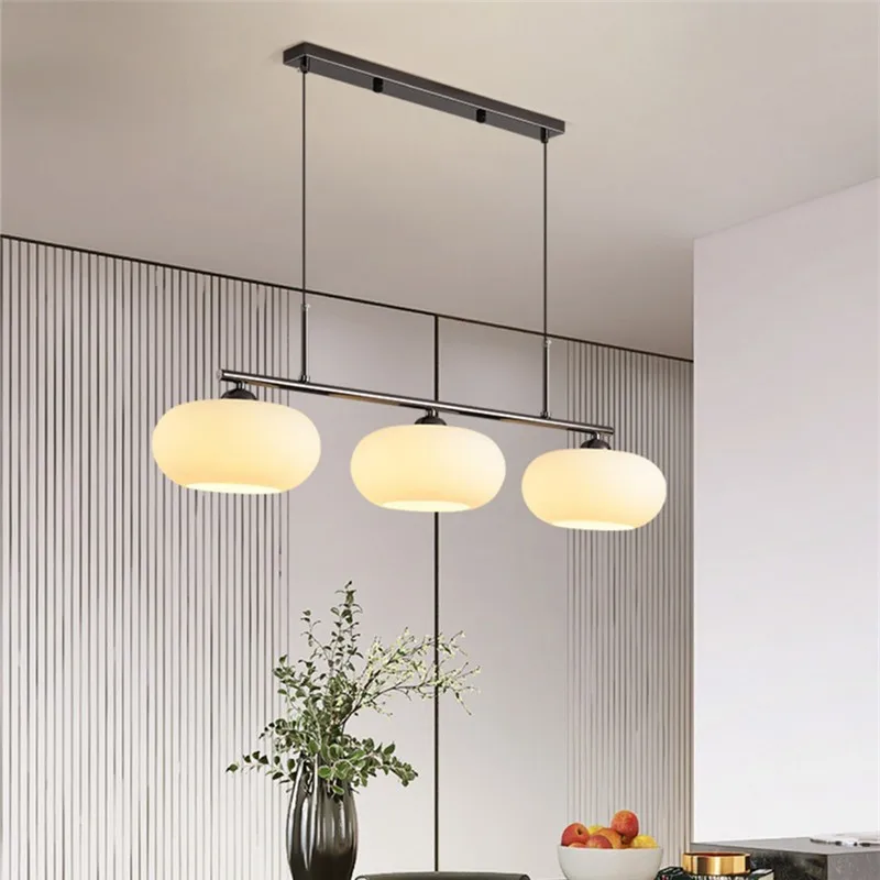 Per simone Pendel leuchte Nordic LED Retro 3 Kopf E27 Glas Lampen schirm für Wohnzimmer Esszimmer weiß Nachttische Licht