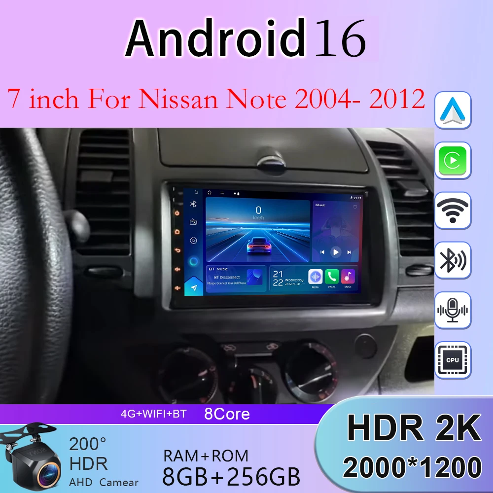 4G+WiFi Für Nissan Note 2004 2005 2006 2007 2008 - 2012 GPS-Navigation Video Autoradio GPS Automotive Multimedia Auto-Monitor DVD