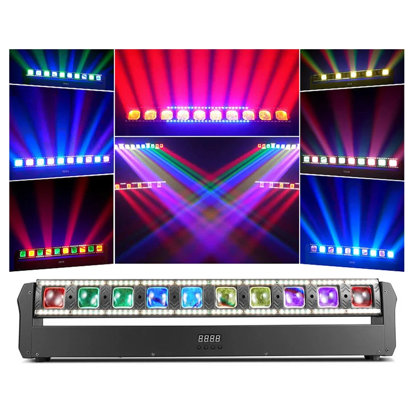 10x25W RGBW Moving Beam LED-Lichtleiste, 4-in-1 DJ-Lichtleiste - 1 Packung