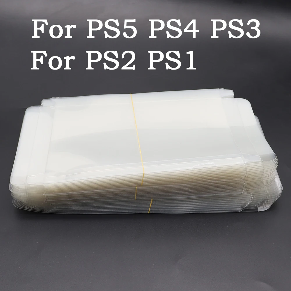 6PC Klare Transparente Box Abdeckung Für PS5 PS4 PS3 PS2 PS1 Spiel Karte Sammlung Display Lagerung Fall PET schutz Box Zubehör
