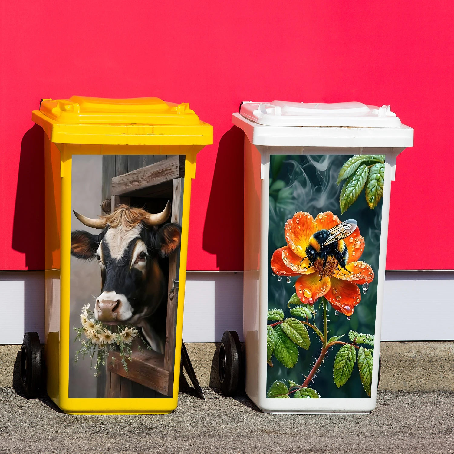 20 Stile Cartoon Niedliche Lustige Tiere Mülleimer-Aufkleber Abziehen & Aufkleben Wasserfest Heim-Deko PVC Abfall-Kunst Wandtattoos