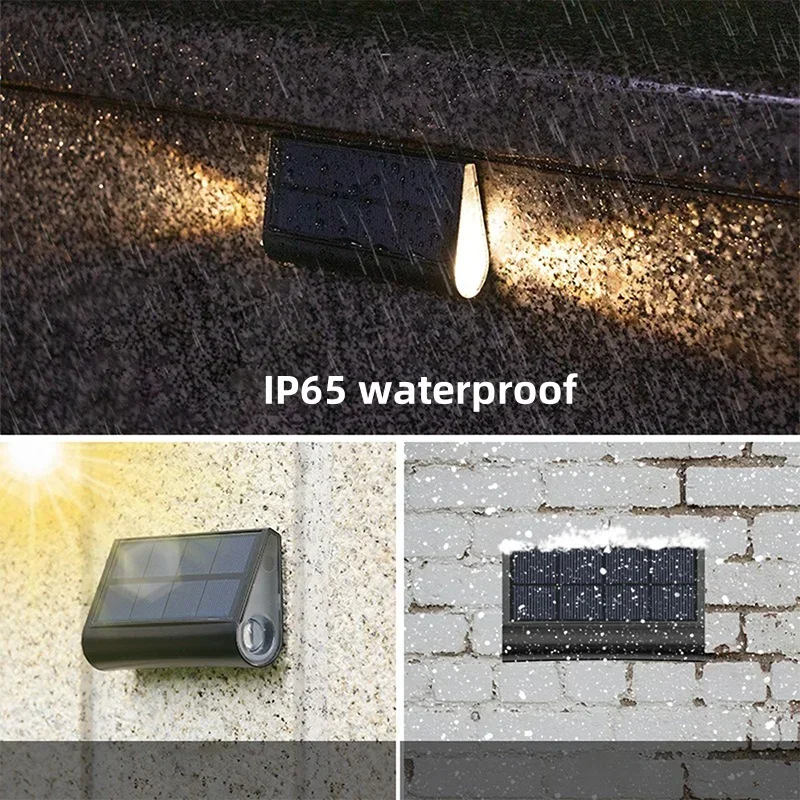 LED Solar Garten lampe Außen beleuchtung wasserdichte solar betriebene Garten leuchten Balkon Wandzaun Treppen Dekor aton Sonnenlicht Lampen