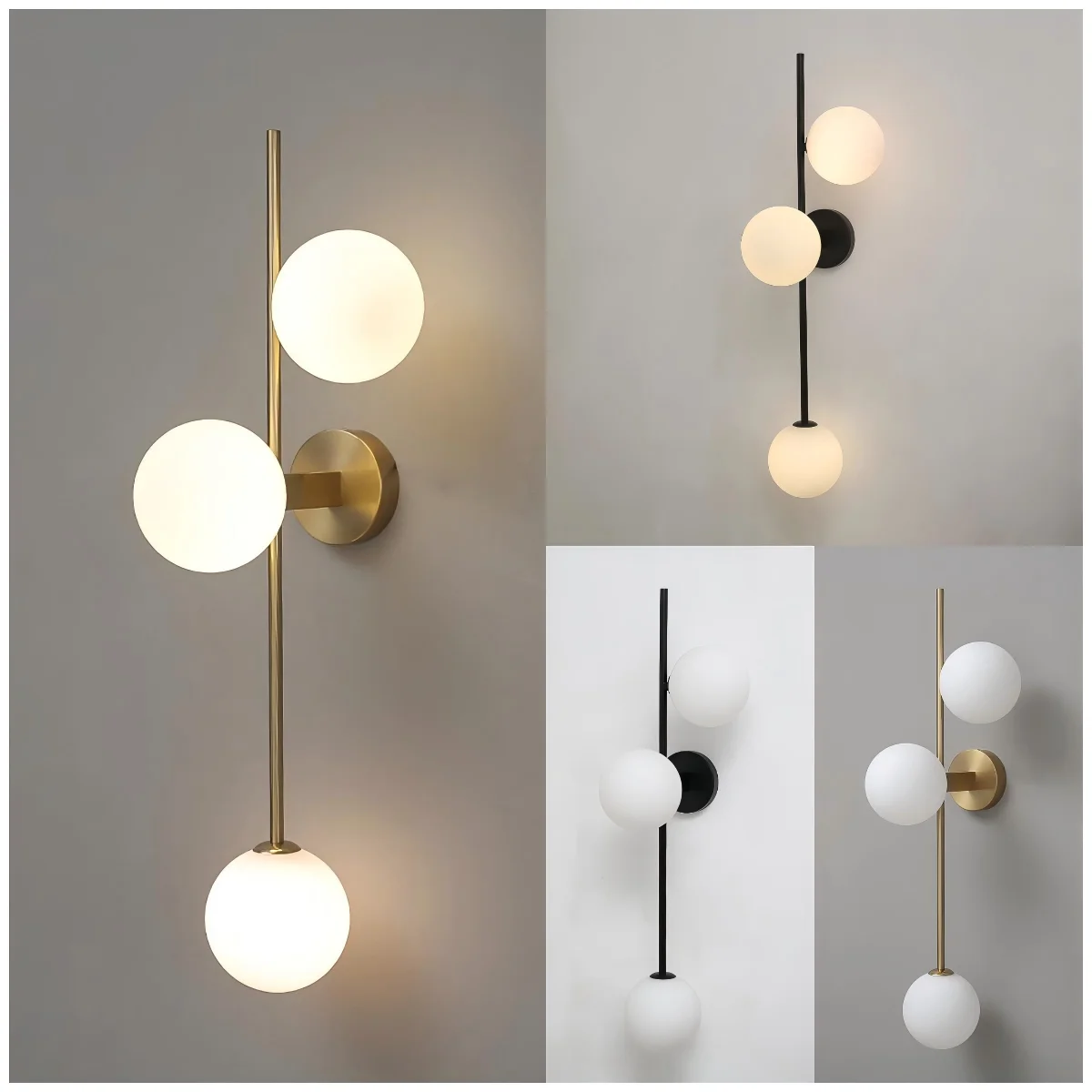2025, moderne LED-Glaskugel-Wandleuchte für Wohnzimmer, Arbeitszimmer, Schlafzimmer, Nachttisch, Sofa, Loft, Zuhause, Badezimmer, Spiegel, Licht, Wanddekoration