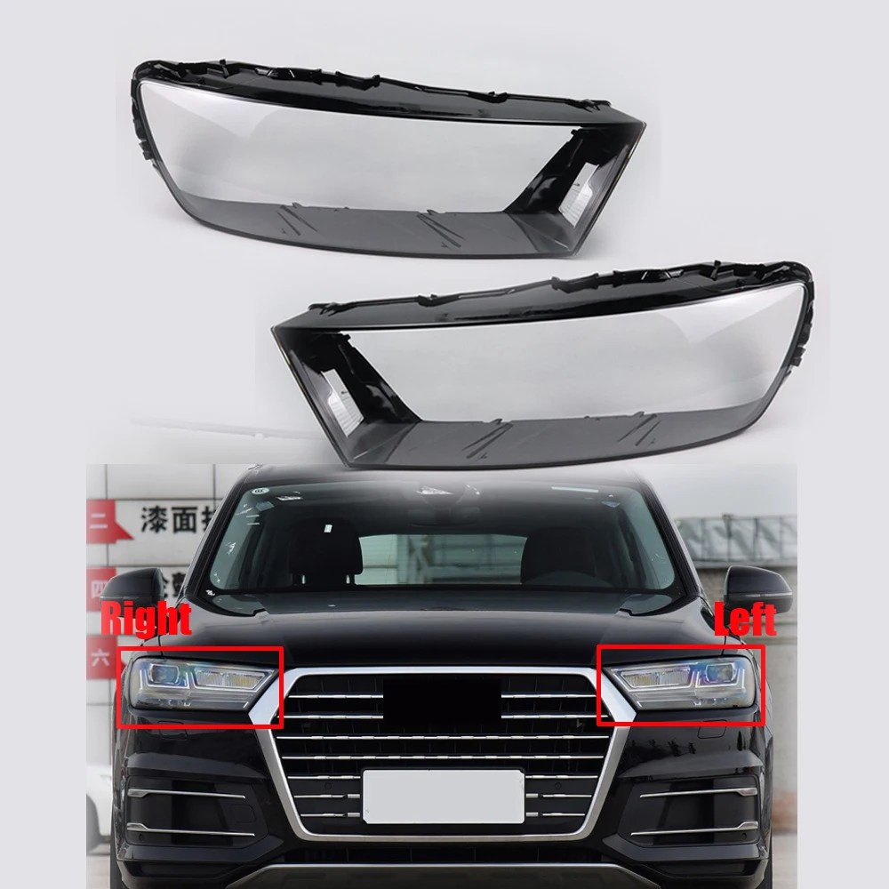 Auto für Audi Q7 2013-2017 Auto Scheinwerfer Linse Scheinwerfer transparente Lampen schirm Lampe Shell Linse Paar