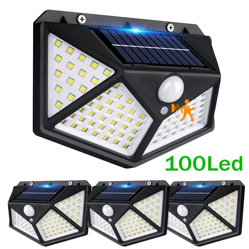 LED Solar Lichter Im Freien Wasserdichte Externe Solar Lampe Motion Sensor Garten Lichter Solar Power Sonnenlicht Hof Wall Street Licht