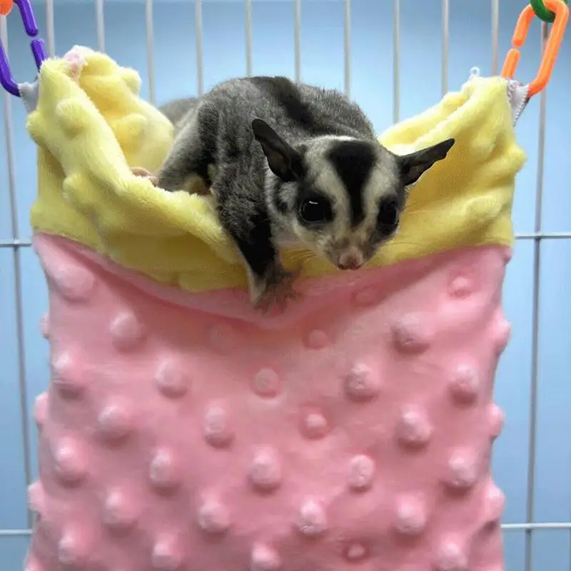 Zucker gleiter Schlaf beutel kleines Haustier Bett hängen Hängematte Schaukel beutel warmes Schlaf bett Nest für Hamster Igel Eichhörnchen
