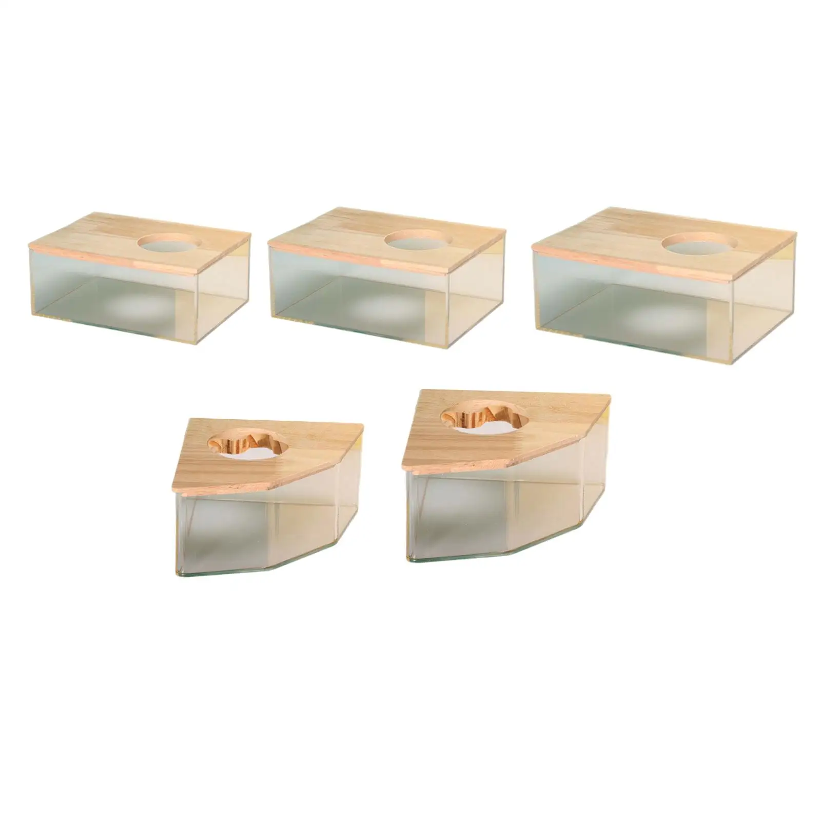 Haustier-Hamster-Badehaus-WC, transparent, für Mauskäfig-Zubehör, kleine Tiere