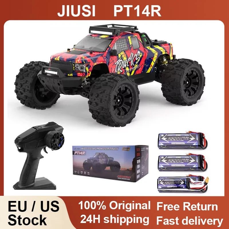 JIUSI PT14R 1/14 Rennwagen 4WD 80 km/h Bürstenloses 2,4G Fernbedienungs-RC-Auto Hochgeschwindigkeits-Offroad-Drift-Truck RC-Spielzeug als Geschenk