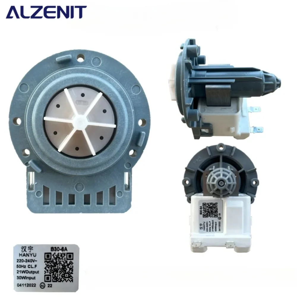 Verwendet für Midea Waschmaschine Ablaufpumpe Motor B30-6A 220-240V 50HZ Trommel Waschmaschine Entwässerung Teile