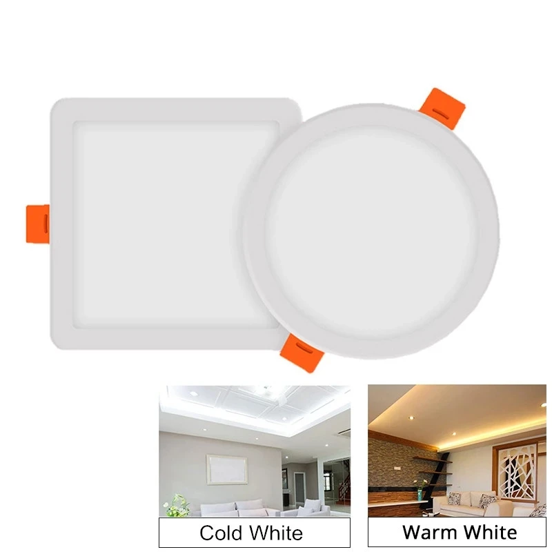 LED Downlight Ultra dünne Runde Quadratische Einbau Lampe 6W 8W 15W 20W AC110V-220V Indoor Bad Decke LED Spot Licht