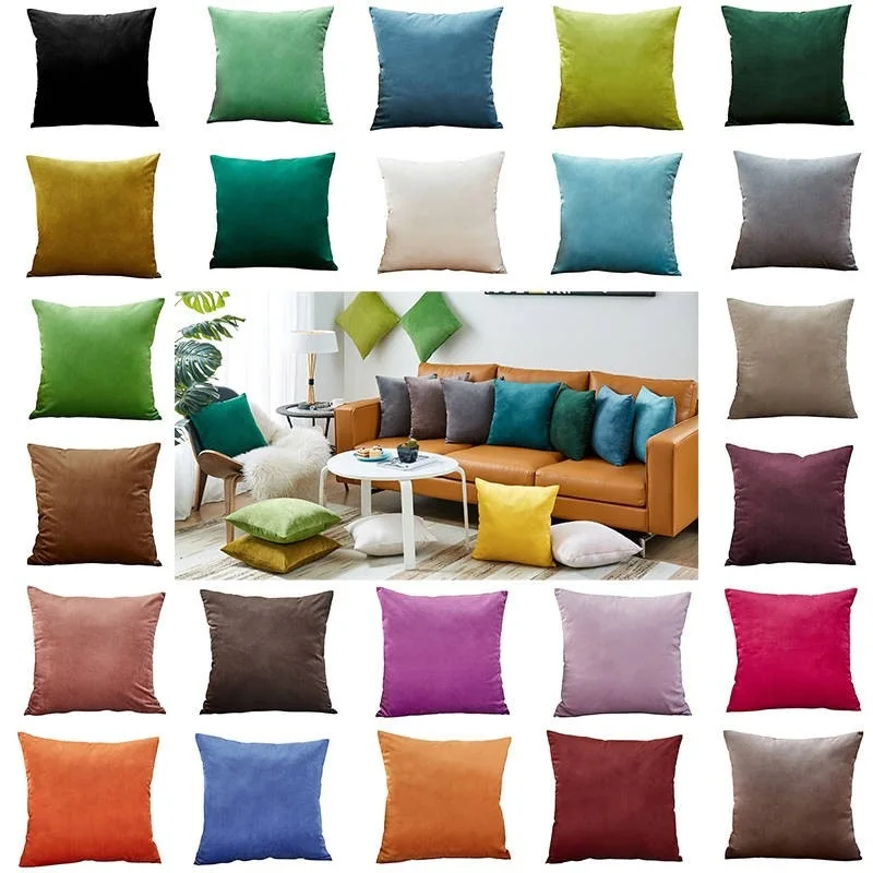 2er-Set Samt-Kissenbezüge, Samt-Kissenbezüge, 30 x 50/35 x 35/45 x 45/50 x 50/60 x 60 cm, dekorative Kissen für Sofa/Wohnzimmer/Auto