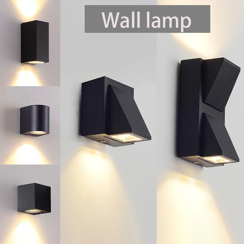 Aluminium-Wandleuchte, wasserdichte Außen-LED-Wandleuchte, IP65, Gartenbeleuchtung, Lampe für Wandleuchte, Balkon, Dekoration, AC110 V, 220 V
