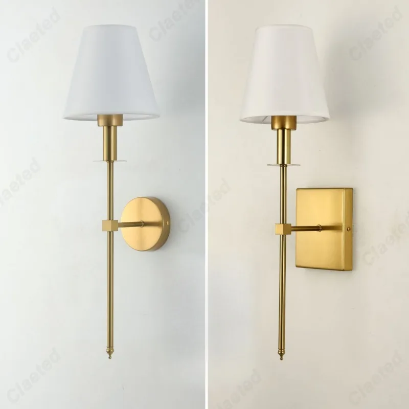 LED Stoff Lampen schirm E27 Wand leuchte Innen Schlafzimmer Nachttisch lampe Hotel Wohnzimmer Korridor Dekoration Leuchte