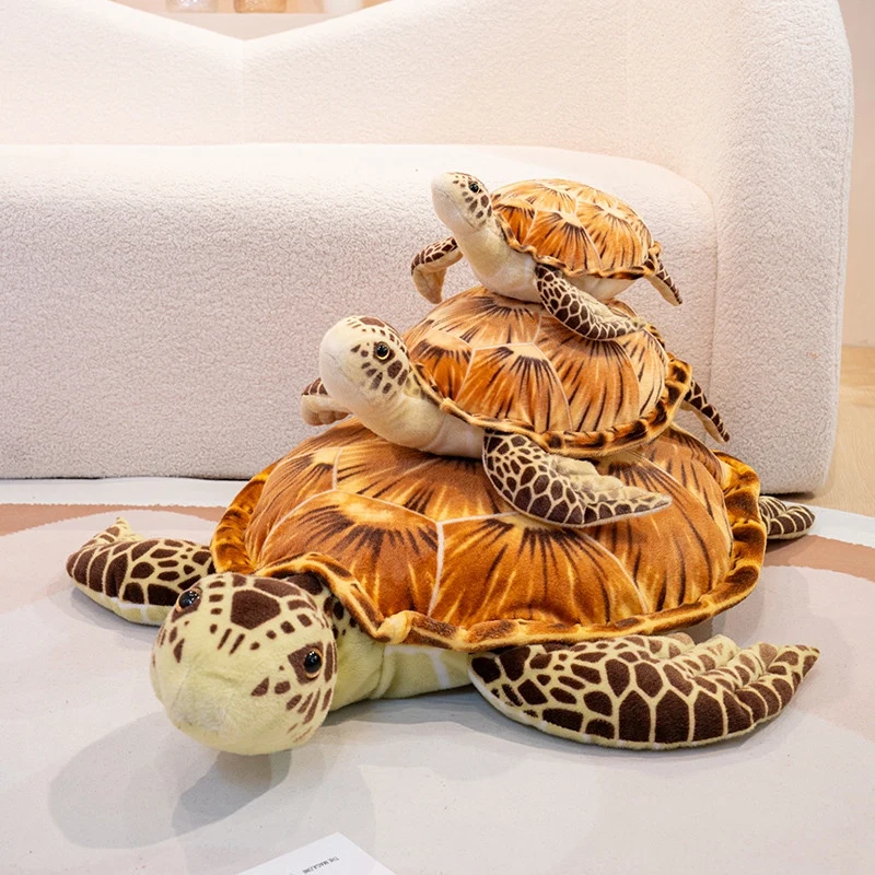 Nette Baby Super Grün Simulation Gefüllte Schildkröte Realistische Meeresschildkröte Tier Plüsch Baby Spielzeug Geschenk Heißer Verkauf Hause Dekoration Geschenk