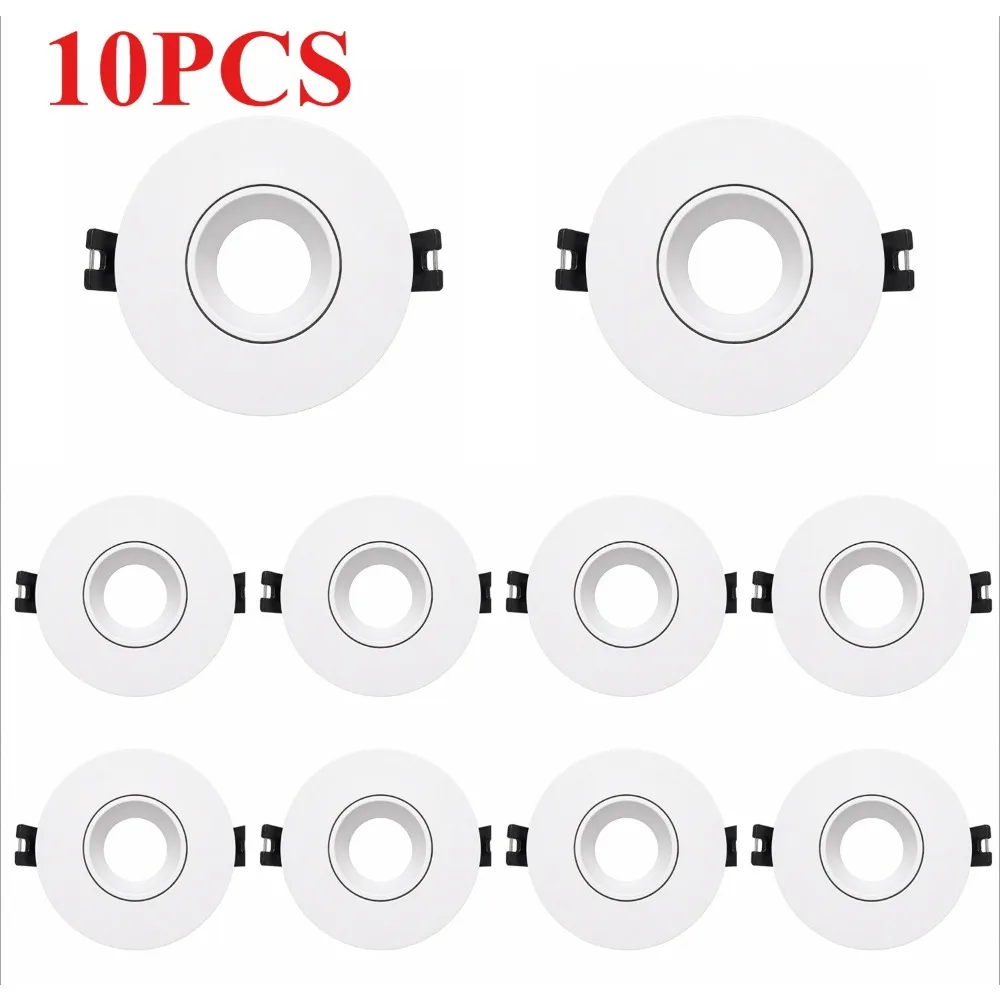 JOYINLED Einbaustrahler GU10 MR16 Weißer Deckeneinbausatz mit Fassung Montagerahmen für LED Halogen Runde Leuchten