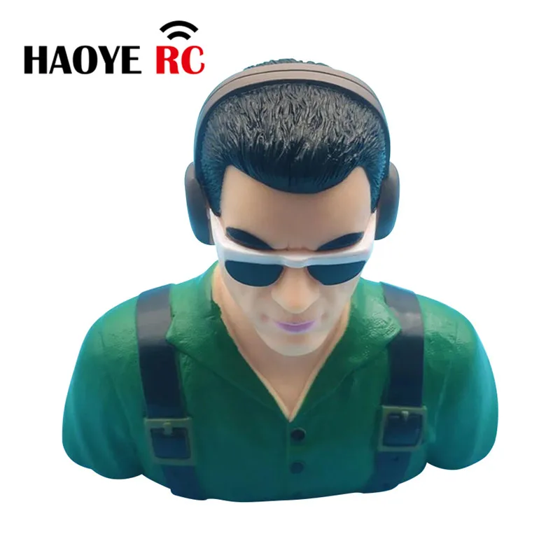 HY 1 Stück Zivilpiloten-Figuren im Maßstab 1/4, Spielzeugmodell für RC-Flugzeug-Zubehör, Hobby, Farbe Grün, für RC-Flugzeug-Zubehör, Hobby