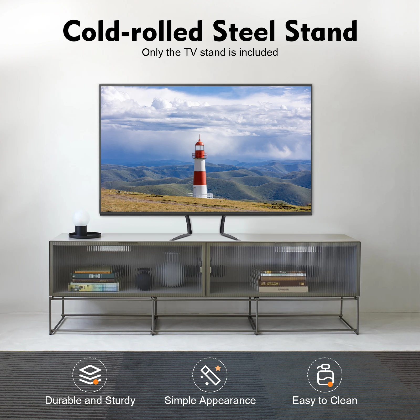 Universeller Tisch-TV-Ständer Höhenverstellbare TV-Halterung für 32-70 Zoll LCD LED Fernseher Robuster Stahl VESA-Ständer für Wohnzimmer Schlafzimmer Büro