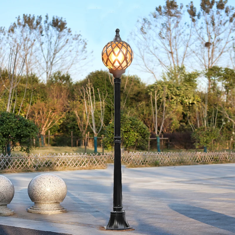 Villa Garten Lampe Single-Head Landschaft Lampe Led Outdoor Lampe Europäischen Garten Hochpol Straße Lampe ≈180CM