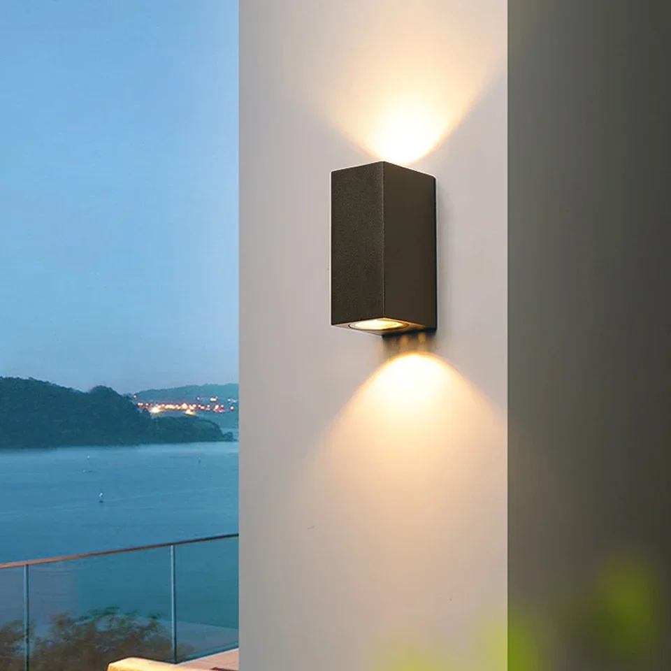 Aluminium-Wandleuchte, wasserdichte Außen-LED-Wandleuchte, IP65, Gartenbeleuchtung, Lampe für Wandleuchte, Balkon, Dekoration, AC110 V, 220 V