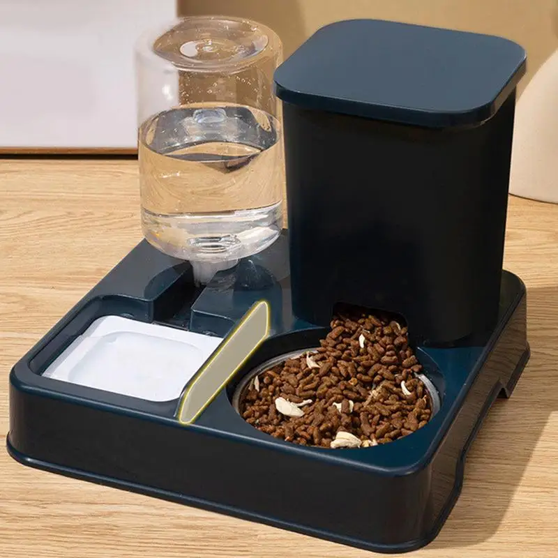 Automatische Katze Feeder Und Waterer Hunde Katzen Futternapf Mit Wasser Brunnen Tiernahrung Lagerung Dispenser Container Haustier Zubehör