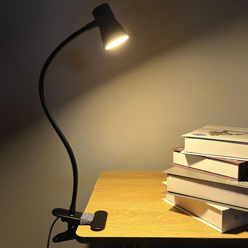 Tragbare Clip-On-Schreibtischlampe, USB-LED-Schreibtischlampe, Desktop-Buchlampe, zeitgesteuertes stufenloses Dimmen, Augenschutz, Lesen, Studenten, Lernlampe