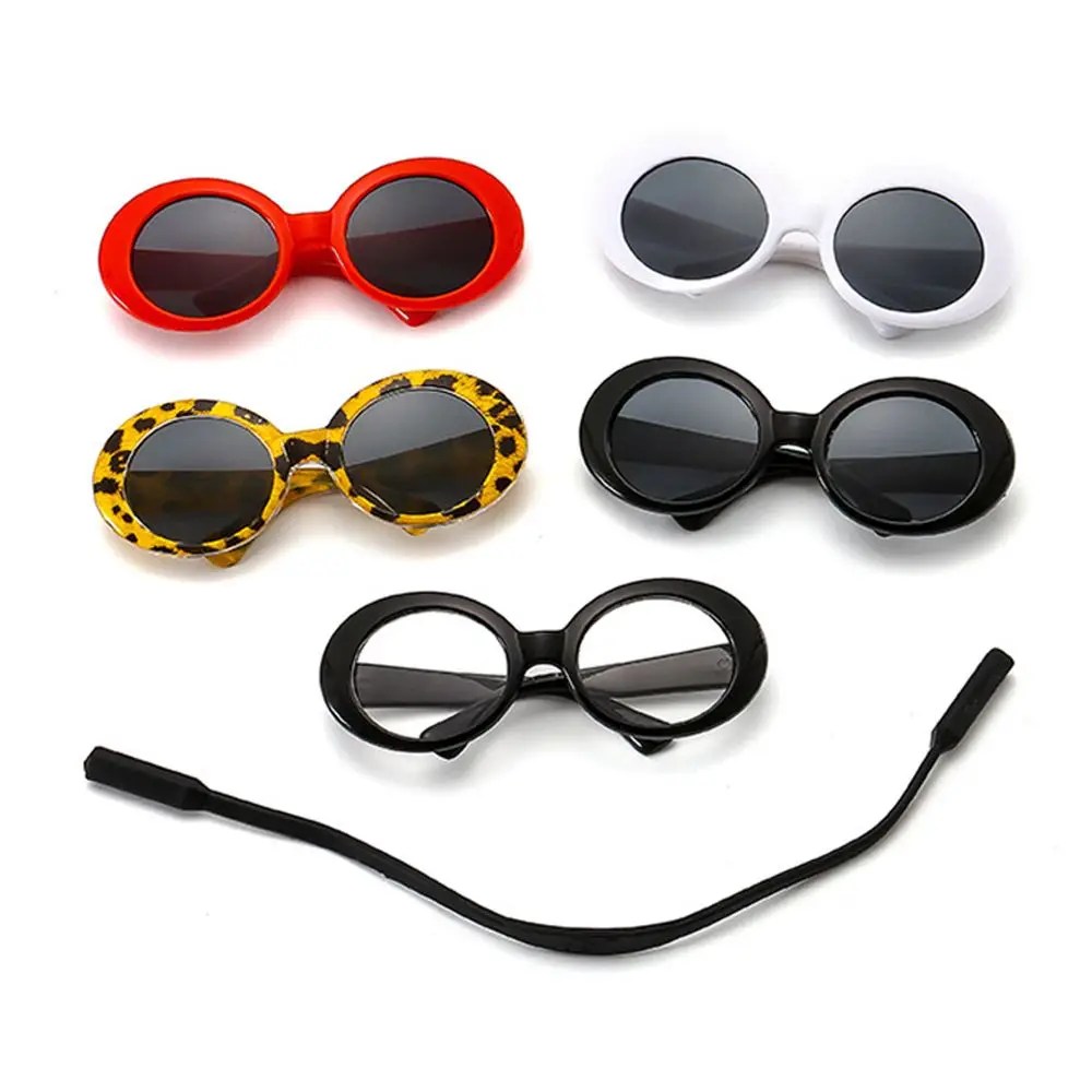 Mode Katze Brille runde Rahmen Haustier Zubehör Brille mehrfarbige Foto Requisiten Haustier Zubehör Puppe Zubehör