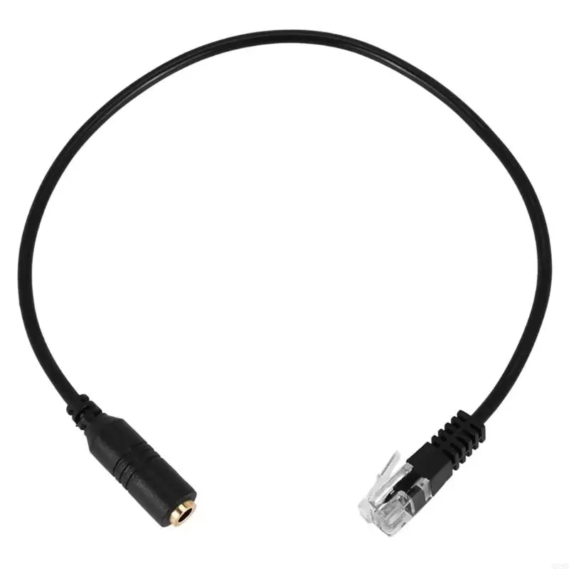 3,5 mm Headset auf RJ9-Telefonadapter, 3,5 mm weiblicher Kopfanschluss auf 4P4c-Stecker, Kopfhöreranschluss auf RJ9-Kabel