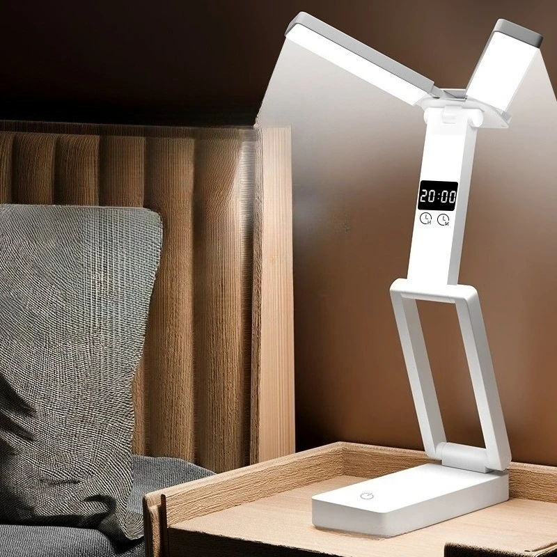 LED-Tischlampe, tragbar, faltbar, mit USB-Aufladung, zusammenklappbare Studylampe, energiesparend, wiederaufladbar, für Zimmer-LED-Leselampe
