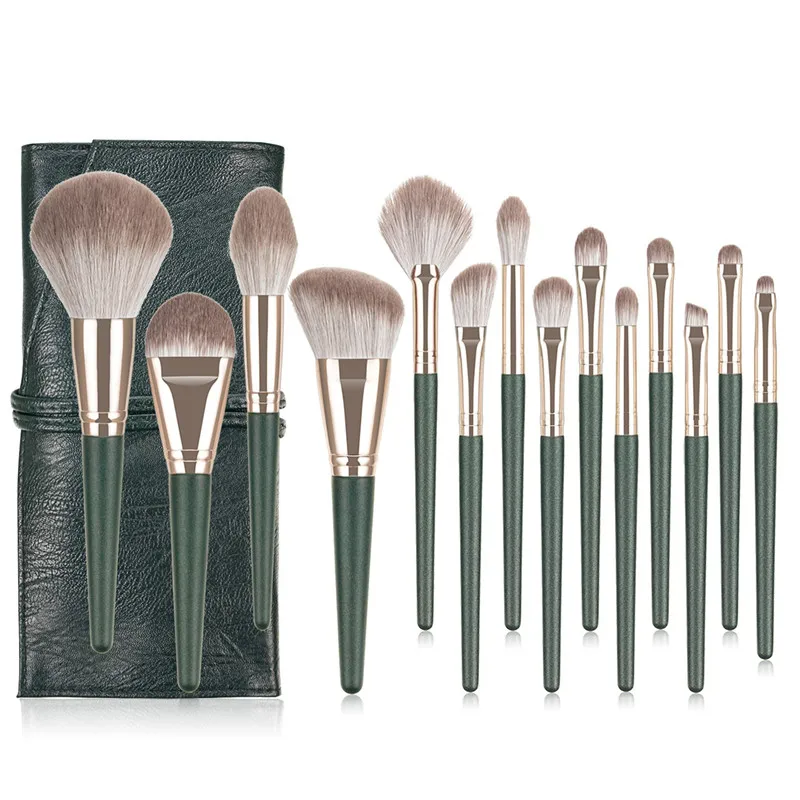 Make-up Pinsel 14 stücke Foundation Powder Blush Lidschatten Concealer Lip Eye Make Up Pinsel Mit Tasche Kosmetik Schönheit Werkzeug