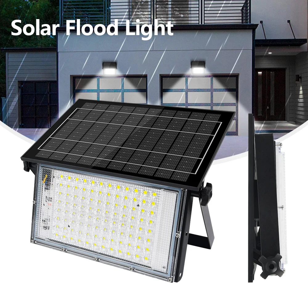 200W/150W/100W/50W/30W Solar-Flutlicht für den Außenbereich, wasserdichter LED-Strahler mit Fernbedienung, solarbetriebene Wandleuchte für Terrasse, Garage, Hinterhof, Straße