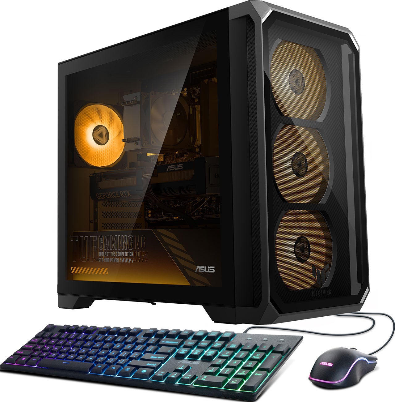 ASUS TUF Gaming TM700 Gaming Desktop AMD Ryzen 7 8700F 16GB RAM 2TB NVMe SSD NVIDIA GeForce RTX 5070 PRIME 12GB in Solar Eclipse Gray