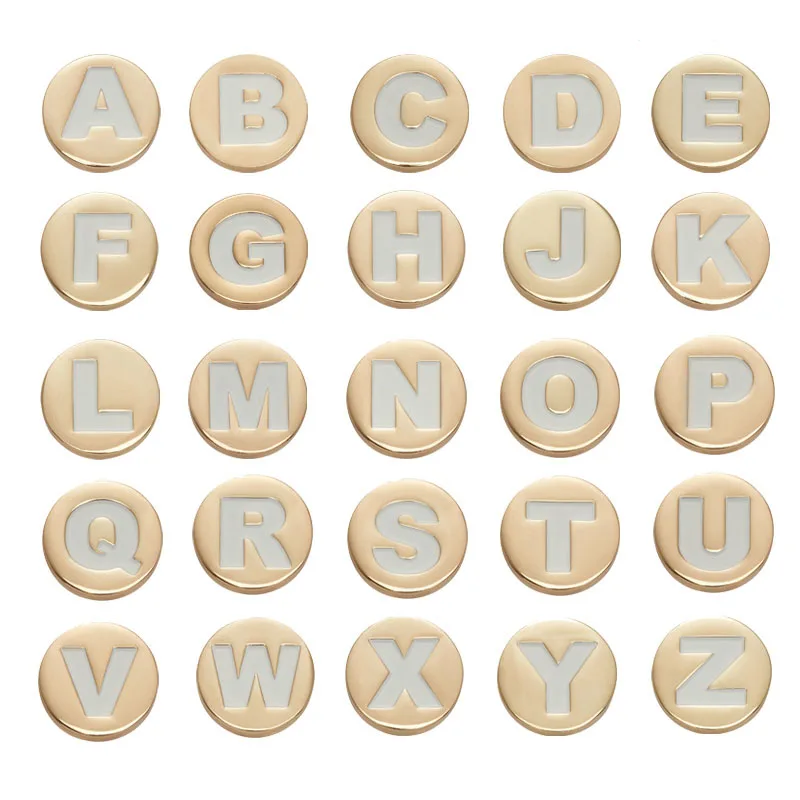 Bling Gold Buchstaben Schuh Charms für Clog Sandalen Schuh Dekoration Alphabet Charaktere Schuhe Charm Pins für Junge Mädchen Männer Frauen 1PCS