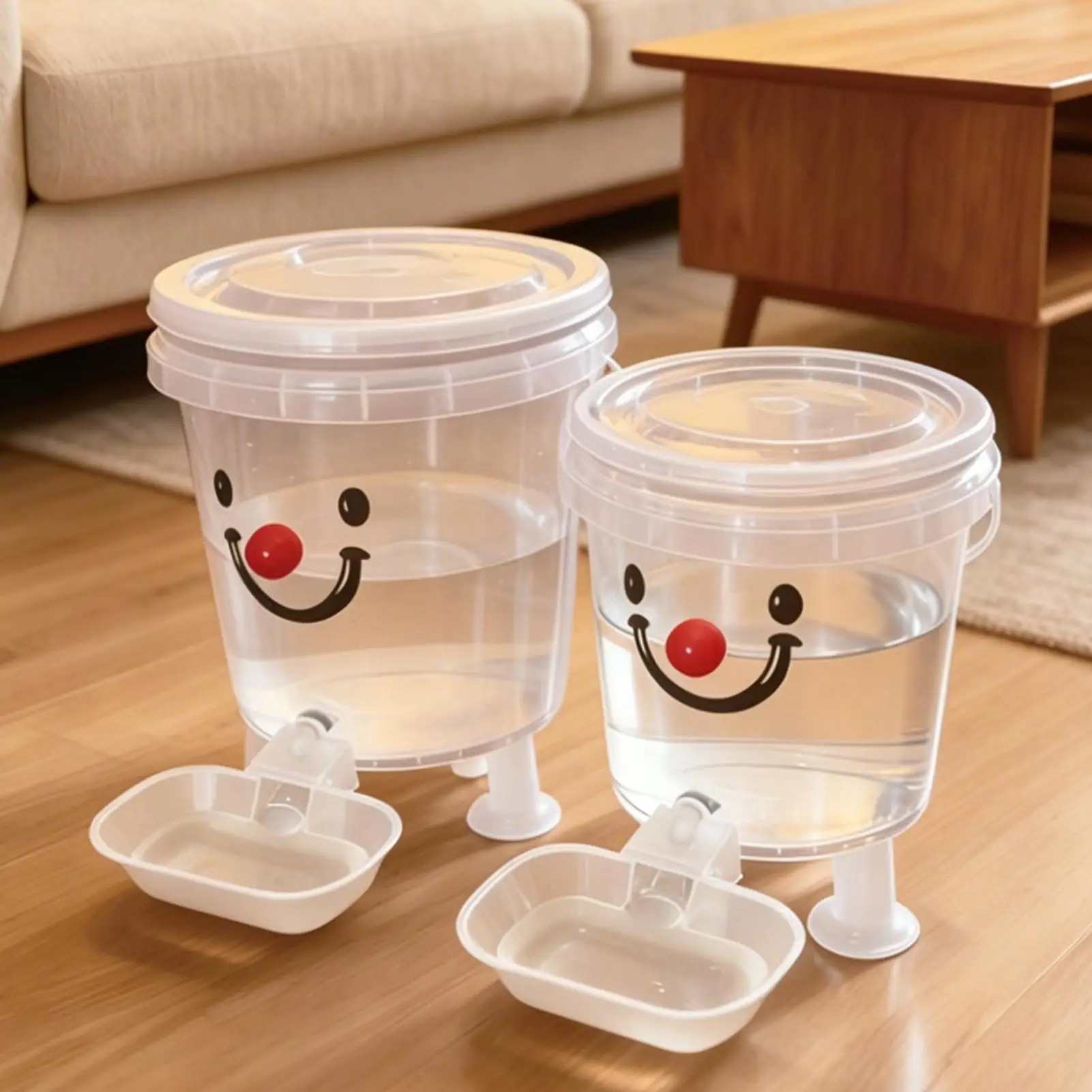 Großer, visuell überwachbarer, auslaufsicherer, automatischer Wasserspender für Haustiere, Wassernapf für Welpen und Kätzchen, für drinnen und draußen, Zuhause, Wohnheim, Reisen