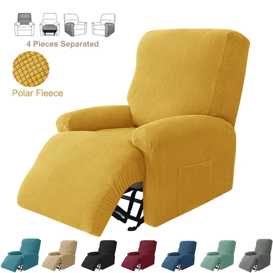 1-Sitzer Split-Relaxsessel-Bezug aus Polarfleece, Einzelner Liegestuhl-Überzug, Relaxsessel-Bezüge für Wohnzimmer
