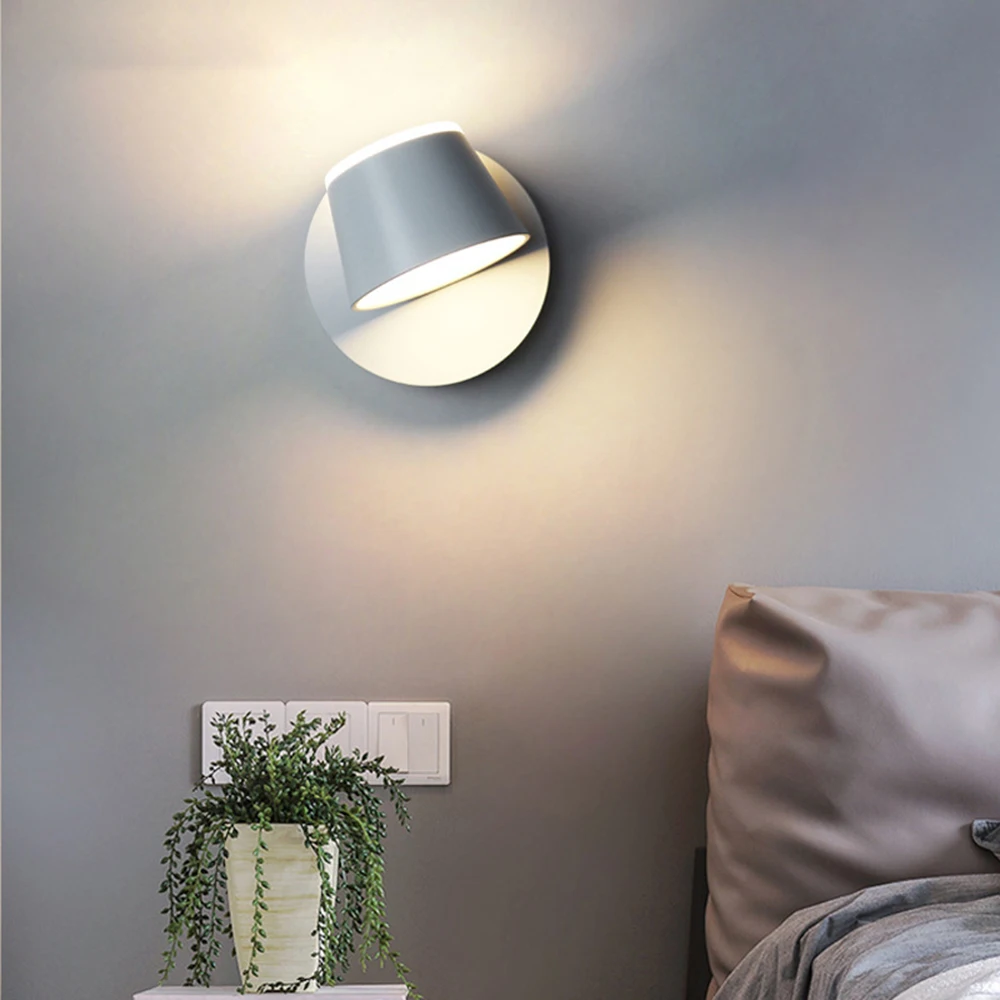 Moderne LED Wandleuchte Innen Nachttischlampe Aluminium Acryl Lampe nach oben und unten Licht Kinder Schreibtischlampe Beleuchtungskörper