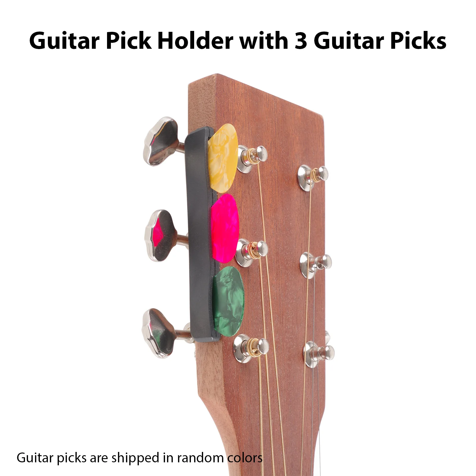 Gitarren-Plektrum-Halter mit Gitarrenplektren, selbstklebende Rückseite, Gitarren-Plektrum-Aufbewahrungsständer für Akustikgitarre, E-Gitarren-Zubehör