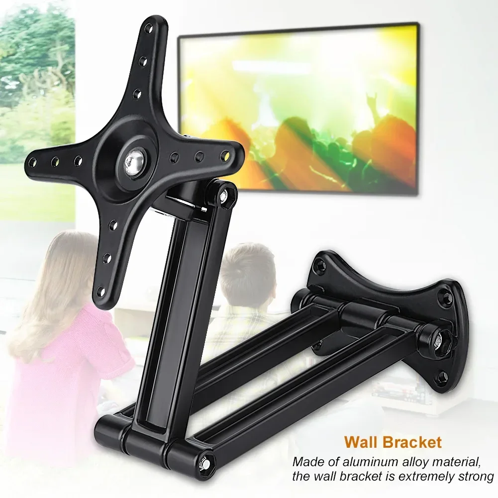LED-Bildschirmhalterung TV-Wandhalterung Wandhalterung Neig- und Schwenkbarer Halter für 10-27 Zoll Flachbildschirm TV LED LCD Bildschirm TV-Halterung