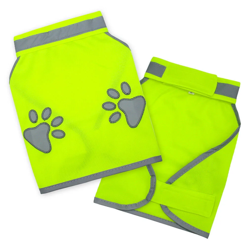 Pet Liefert Hohe Sichtbarkeit Fluoreszierende Hund pfote Hund Jacke Pet Hallo Vis Mantel Pet Sicherheit Weste Pet Reflektierende Weste