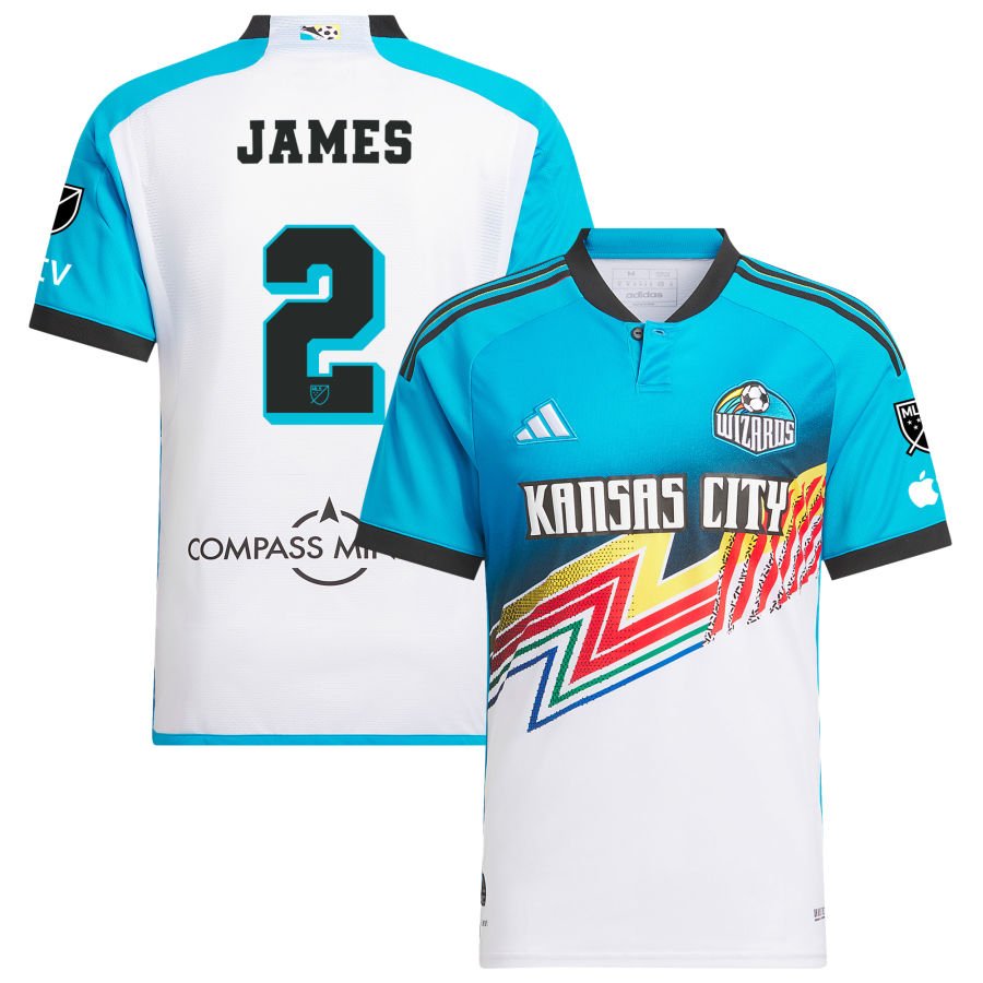 Ian James Men's adidas White Sporting Kansas City 2024 Archive Custom Authentic Jersey