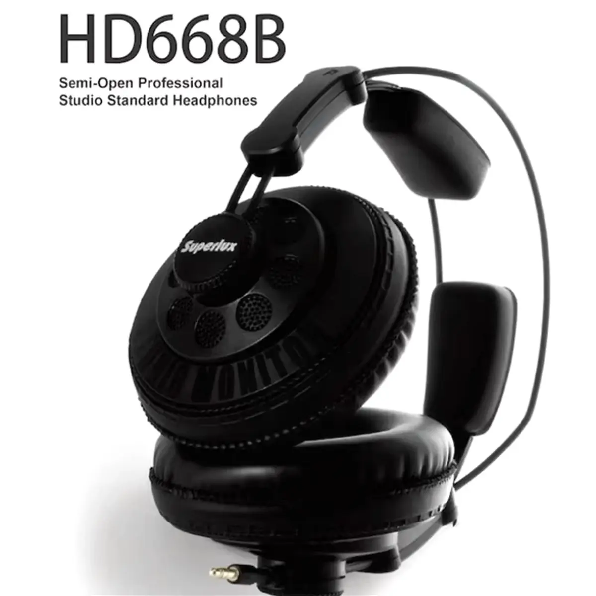 Casque audio professionnel semi-ouvert, casque studio standard en plastique, casque audio professionnel