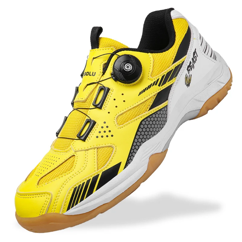 Table Tennis Shoes, Fashionable Badminton Shoes, Men's Running Shoes, Women's Sports Training Shoes, Women's Shoes, Rotating Buckle, Non-Slip Tennis Shoes, Casual Sports Shoes, Breathable Mesh Running
