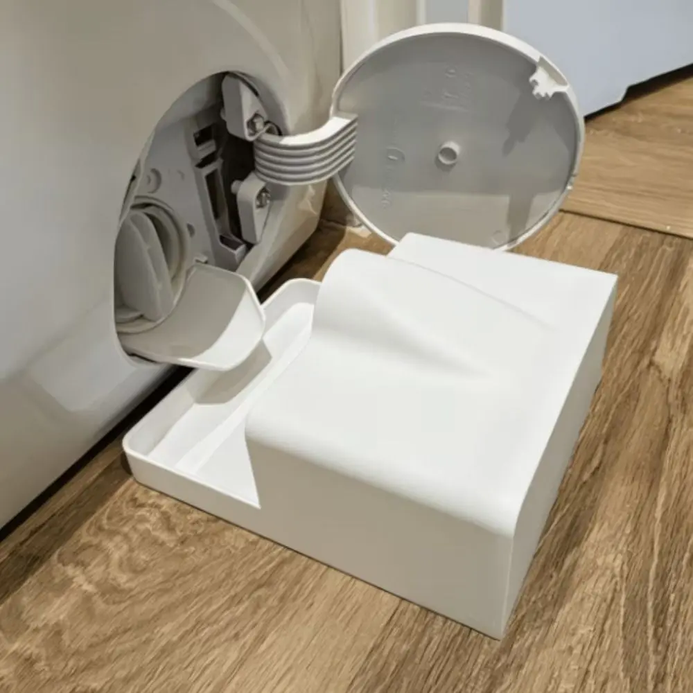 Anti-Overflow Washing Machine Drain Tray Leak-Proof Simple Drain Pan White Durable Washing Machine Drain Funnel Household