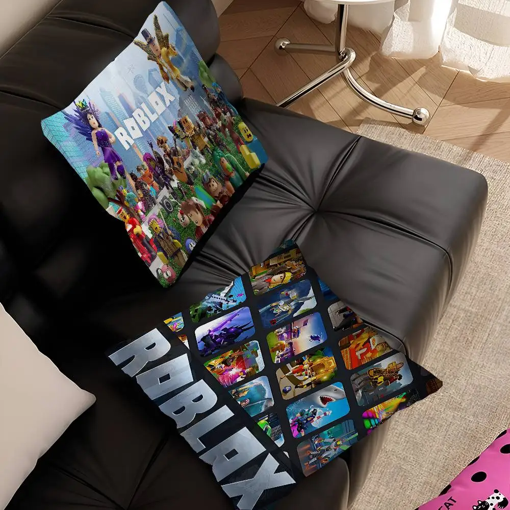 Hot Game-R-Robloxes personalisierte Bild- und Text-Dekokissen für den Haushalt, Geschenke für den Haushalt, 45 x 45 cm
