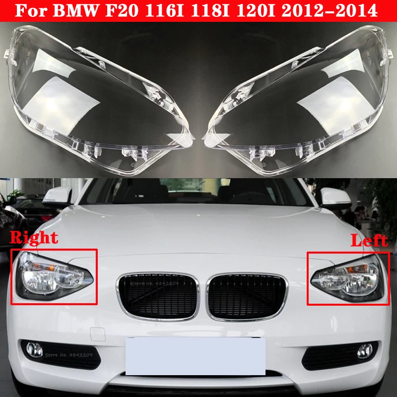 Auto Front Scheinwerfer Abdeckung Für BMW 1 Serie F20 116I 118I 120I 2012-2014 Auto Scheinwerfer Lampenschirm Lampe Abdeckung kopf licht Lampe glas
