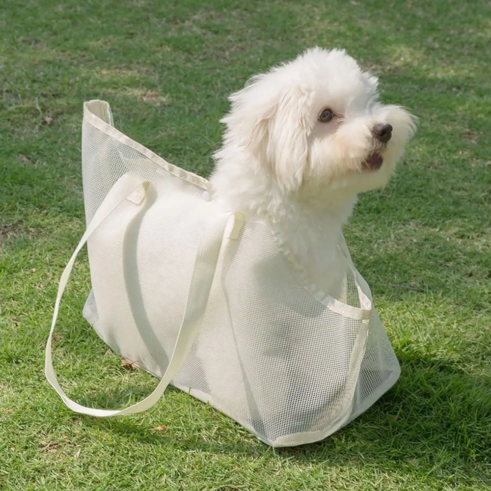 Tragbare Mesh Pet Tragetasche Schulter Umhängetasche Atmungsaktive Hund Reisetasche Sommer Verwenden Bequeme Faltbare Haustier Tote