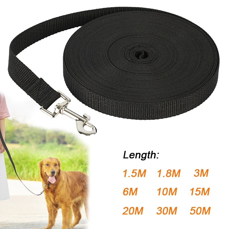 Nylon-Hundeleine für kleine große Hunde, Katzen, Welpen, langes Lanyard, Outdoor-Training, Chihuahua, Haustier-Zugseil, 1,5 m, 6 m, 10 m, 30 m