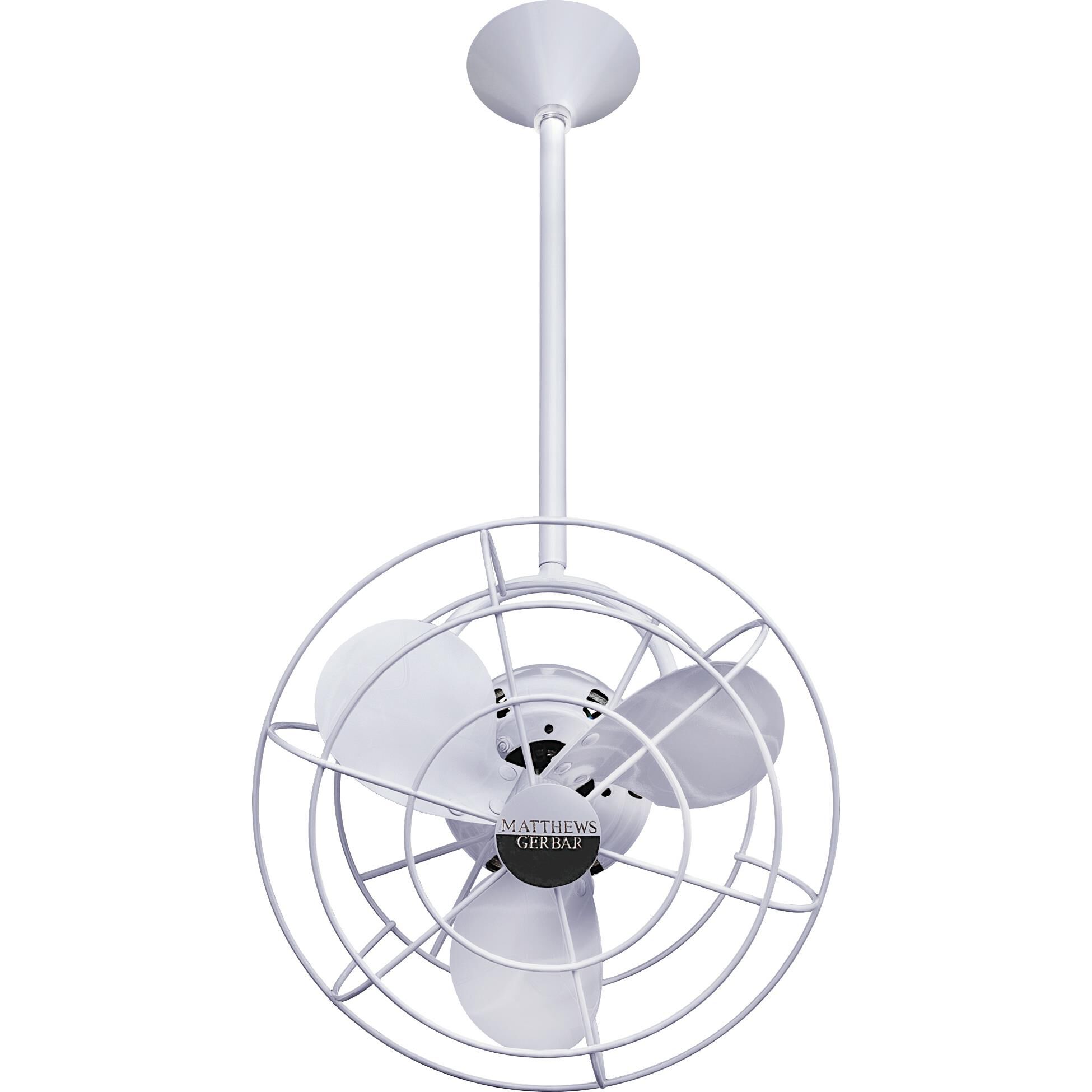 Matthews Fan Company Bianca Direcional Oscillating Ceiling Fan - BD-WH-MTL
