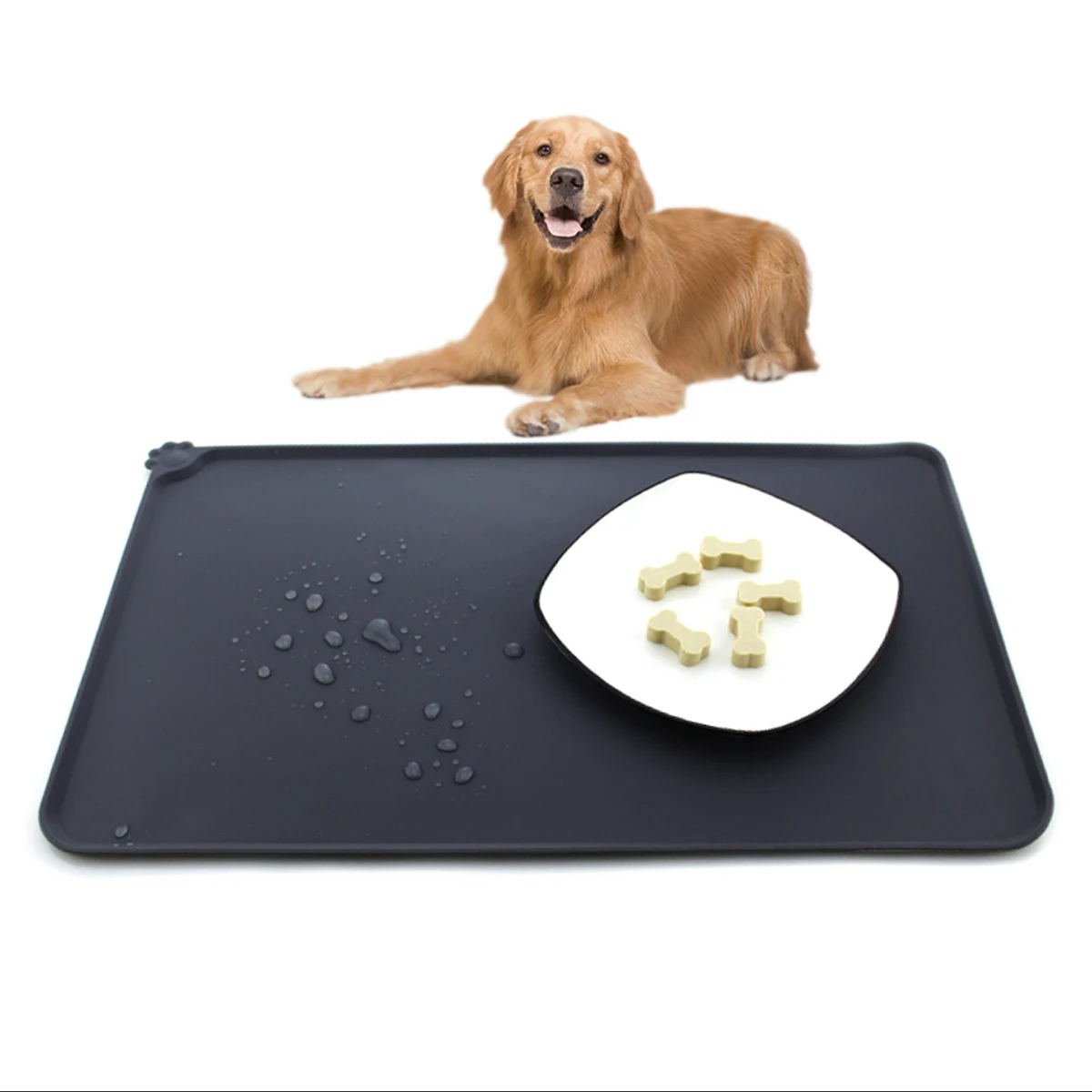 Silikon Wasserdichte Haustier Matte Für Hund Katze Pet Food Pad Pet Bowl Trinken Matte Hund Fütterung Tischset Tragbare Outdoor Fütterung
