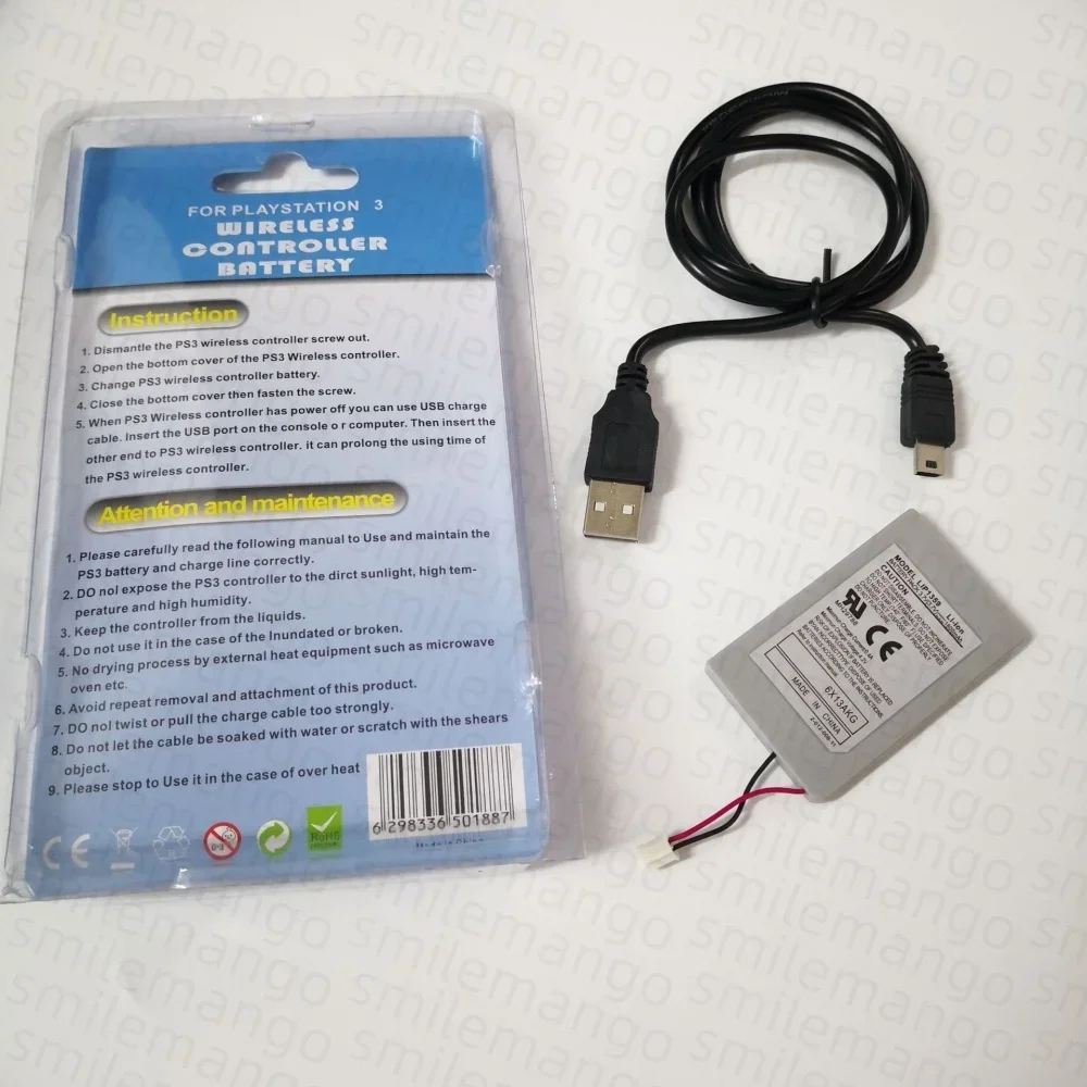 PS3 Akku 1800mAh 3.7V Wiederaufladbare Batterien für Sony Playstation 3 PS3 Controller Spielersatz Lithium-Akku